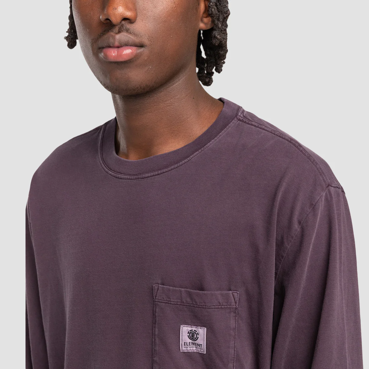 Element Basic Pocket Longsleeve T-Shirt Plum Perfect - Image 2