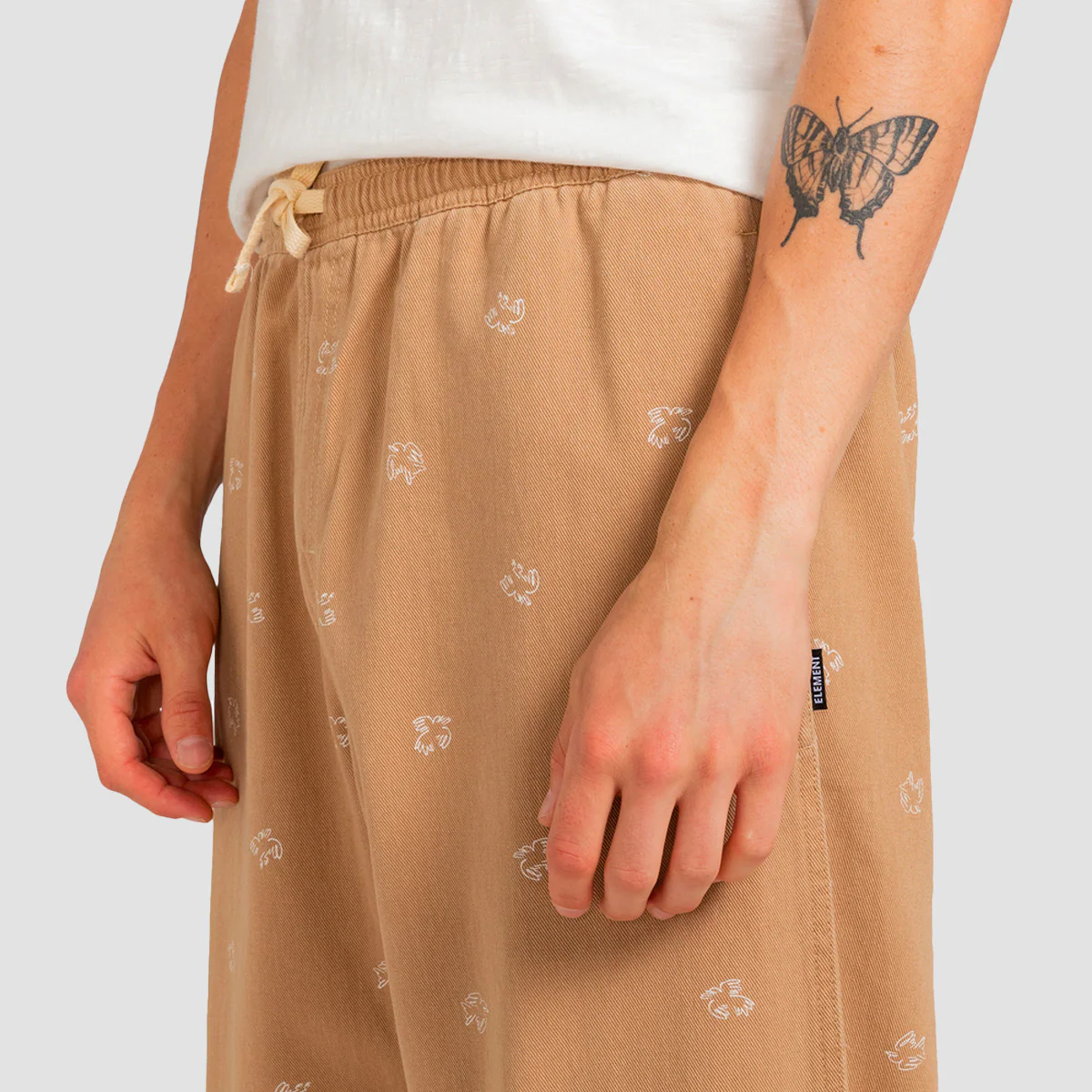 Element Chillin Twill Elasticated Pants Birds Ditsy - Image 3
