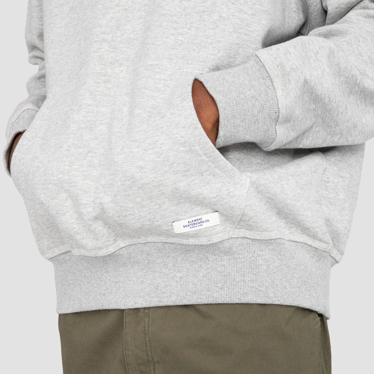Element Cornell Crest Pullover Hoodie Mid Grey Heather - Image 2