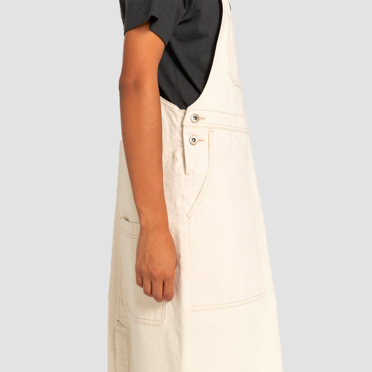 Element Denim Dungaree Dress Natural - Womens - Image 4