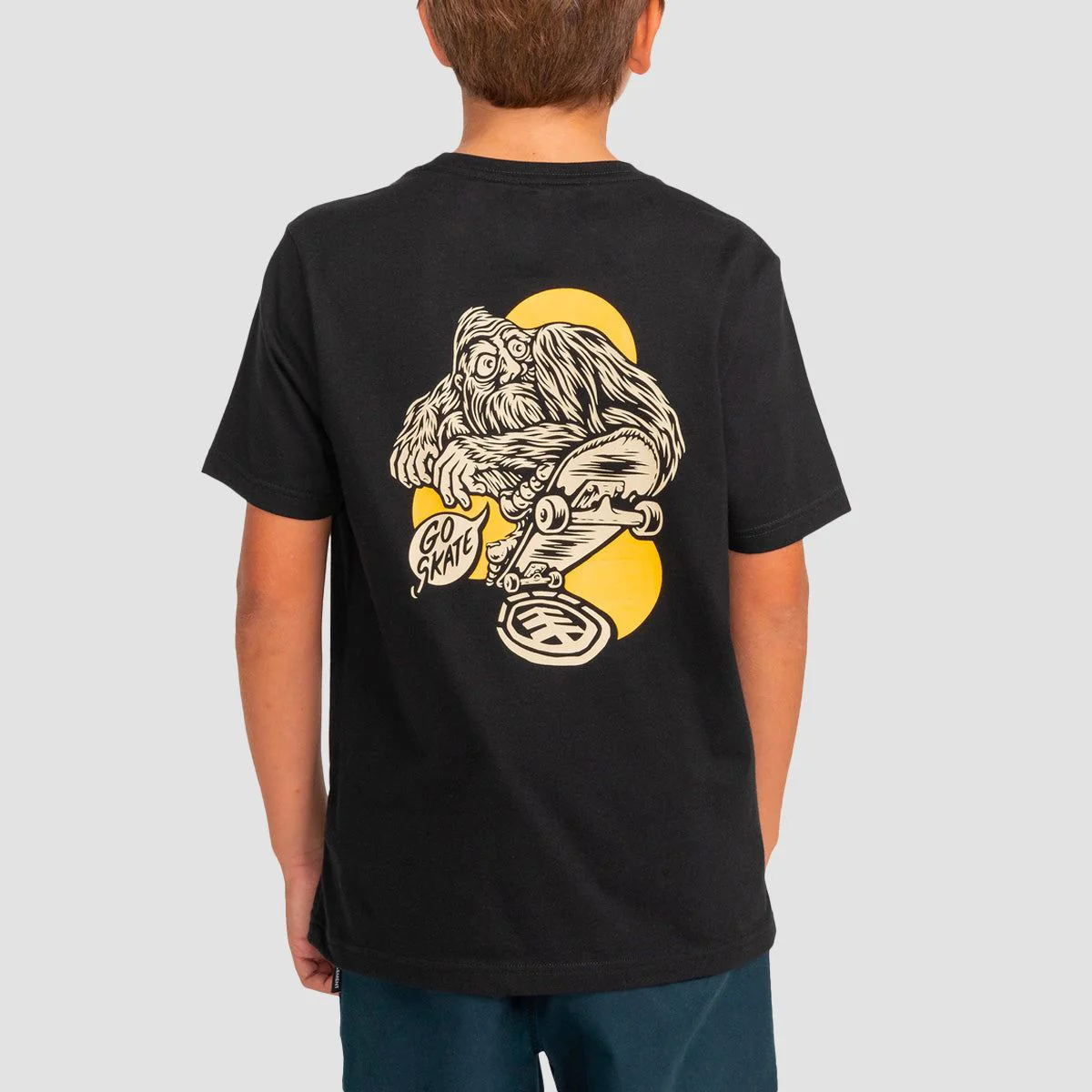 Element Dropin Organic T-Shirt Flint Black - Kids - Image 2