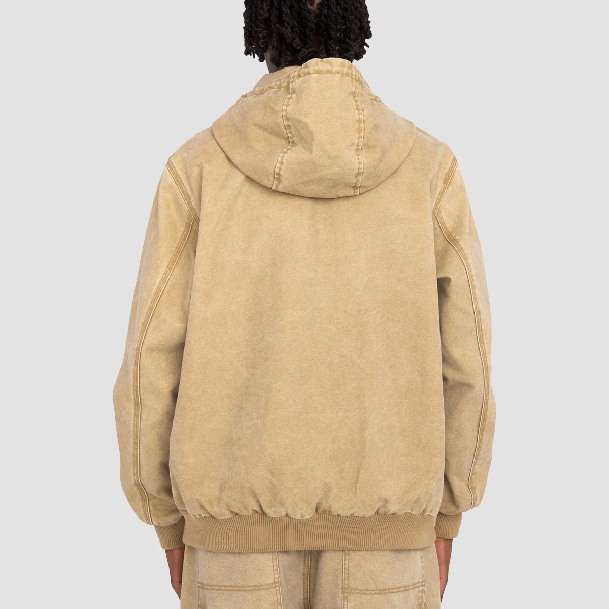 Element Dulcey Hooded Canvas Jacket Khaki - Image 3
