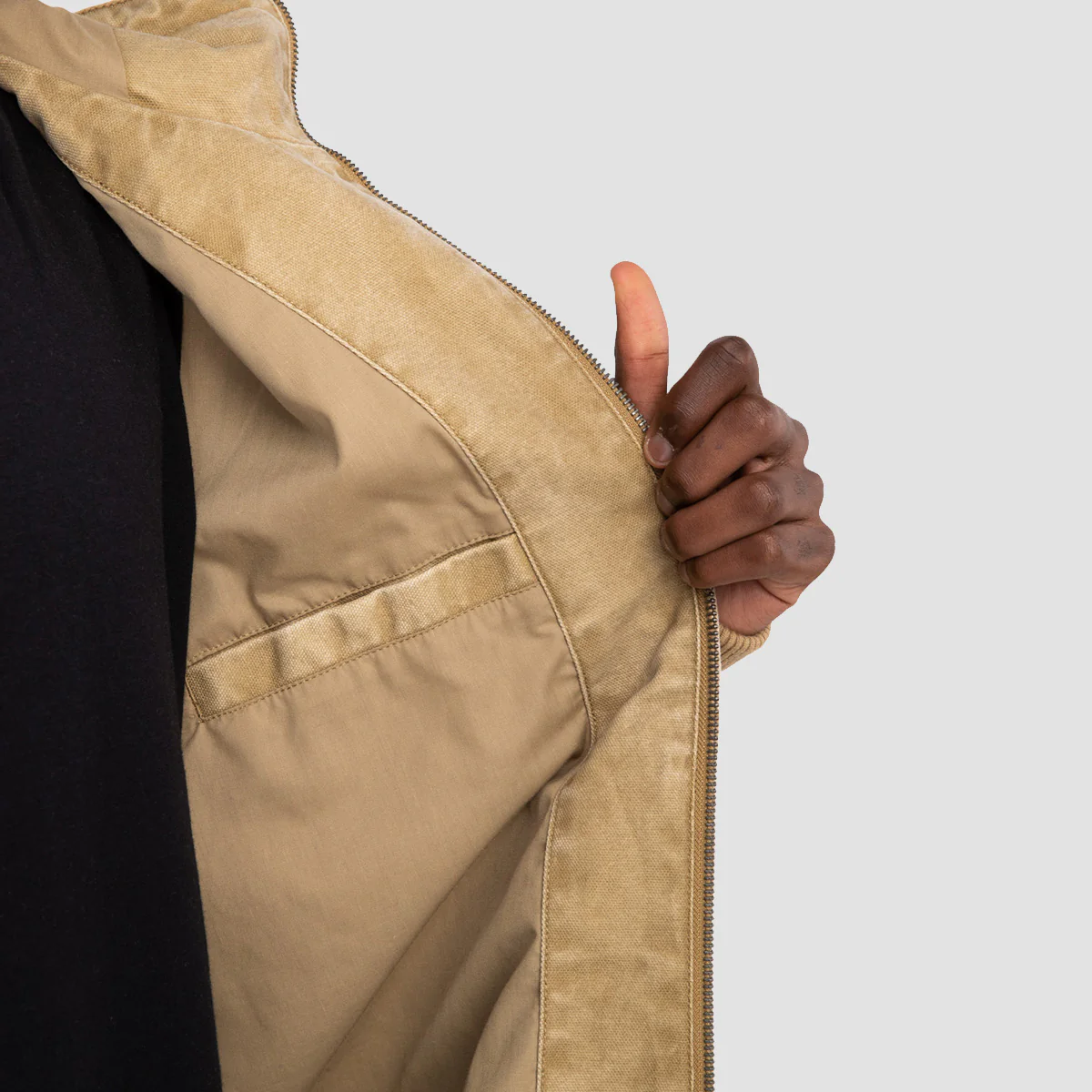 Element Dulcey Hooded Canvas Jacket Khaki - Image 4