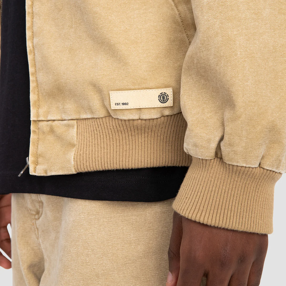 Element Dulcey Hooded Canvas Jacket Khaki - Image 5
