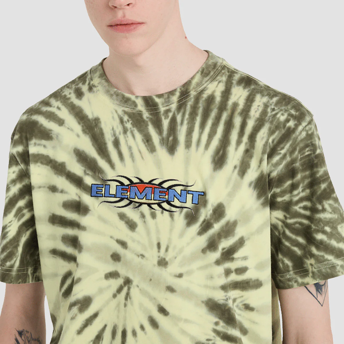 Element EAXE T-Shirt Wax Yellow Swirl Tiedye - Image 2