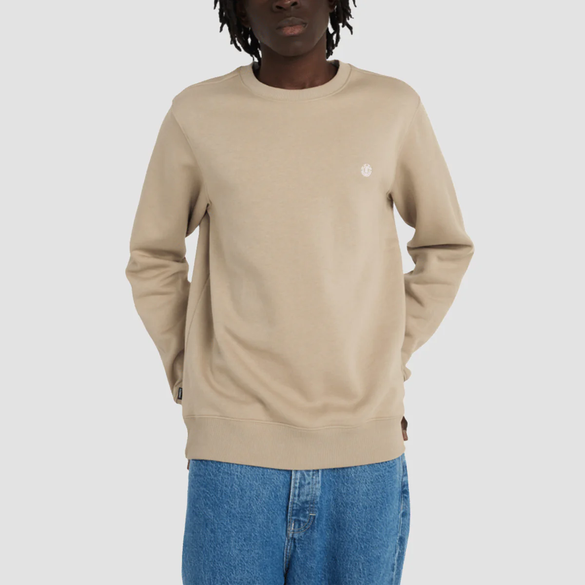 Element Icon Embroidery Crew Sweatshirt Aluminum