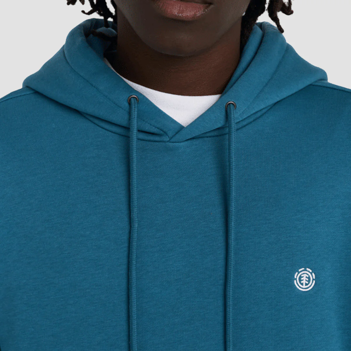 Element Icon Embroidery Pullover Hoodie Mallard Blue - Image 2