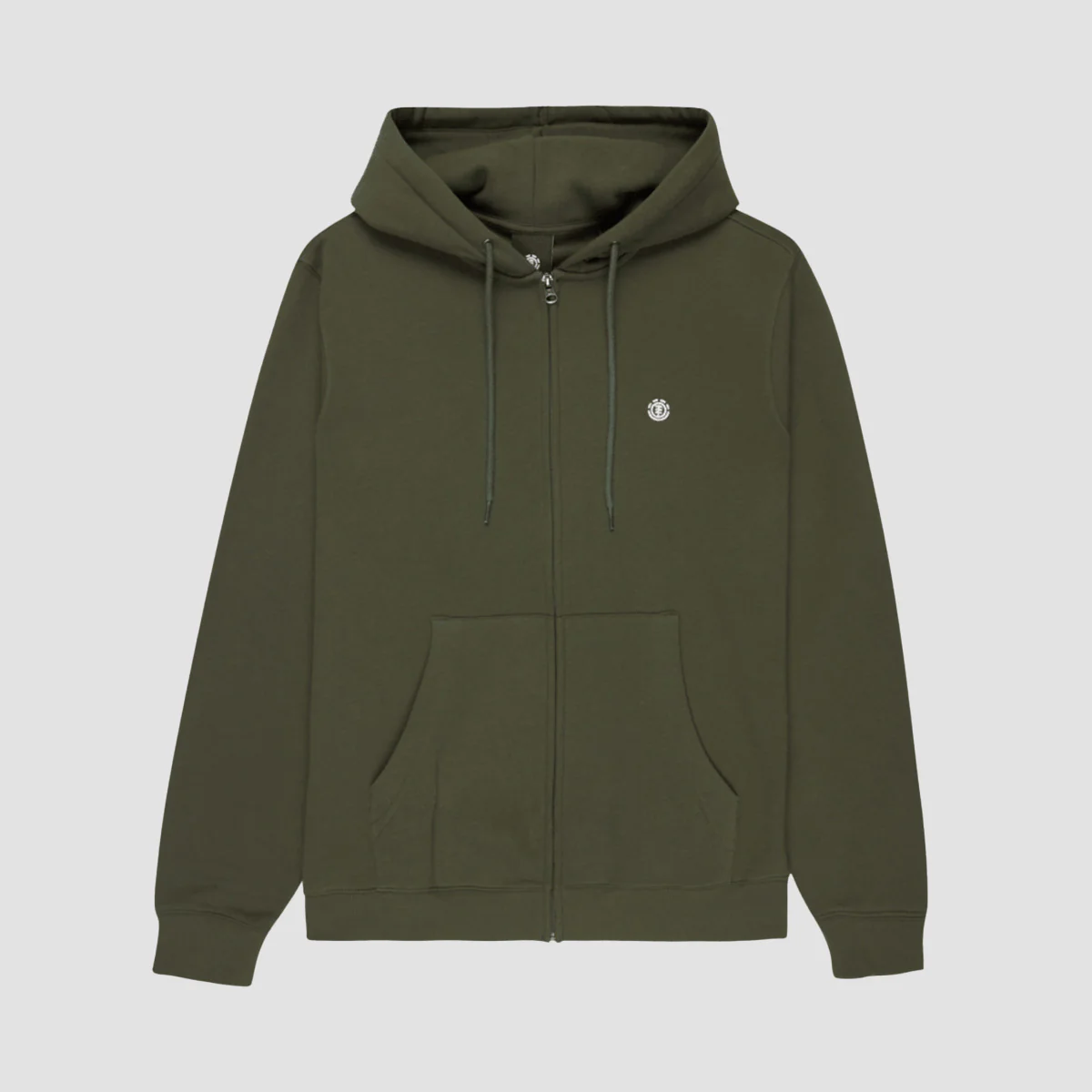 Element Icon Embroidery Zip Hoodie Forest Night