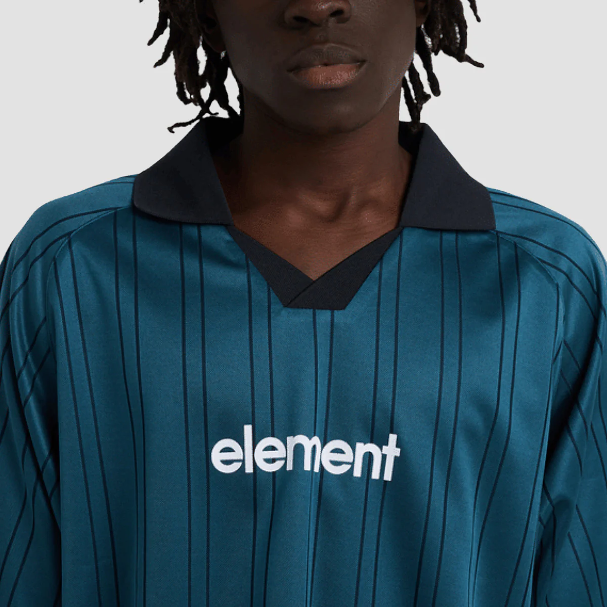 Element Lowcase Soccer T-Shirt Mallard Blue Stripes - Image 3