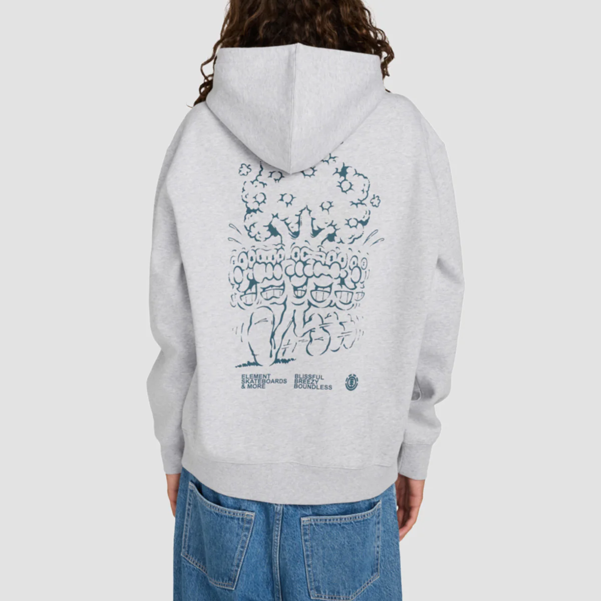 Element Motion Tree Pullover Hoodie Mid Grey Heather - Image 2