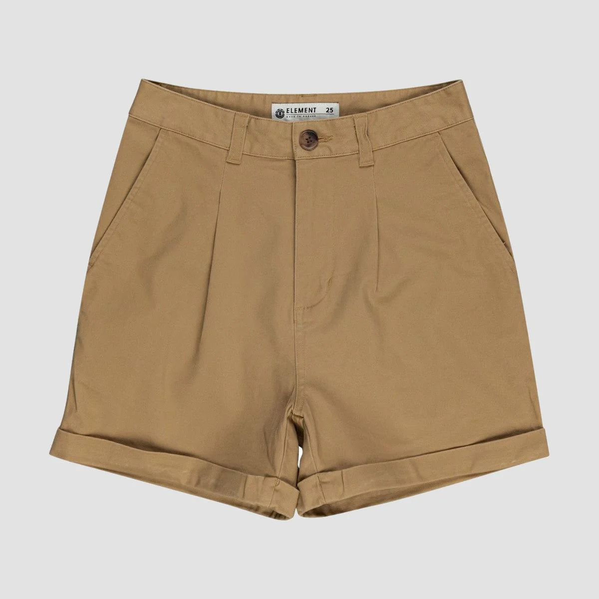 Element Olsen B High Waist Shorts Desert Khaki - Womens - Image 3