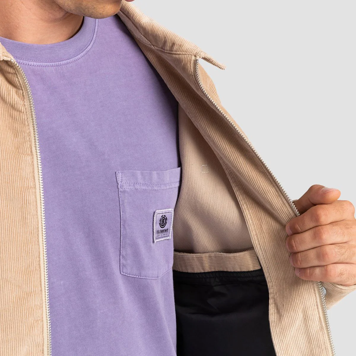 Element Parker Corduroy Coach Jacket Oxford Tan - Image 2