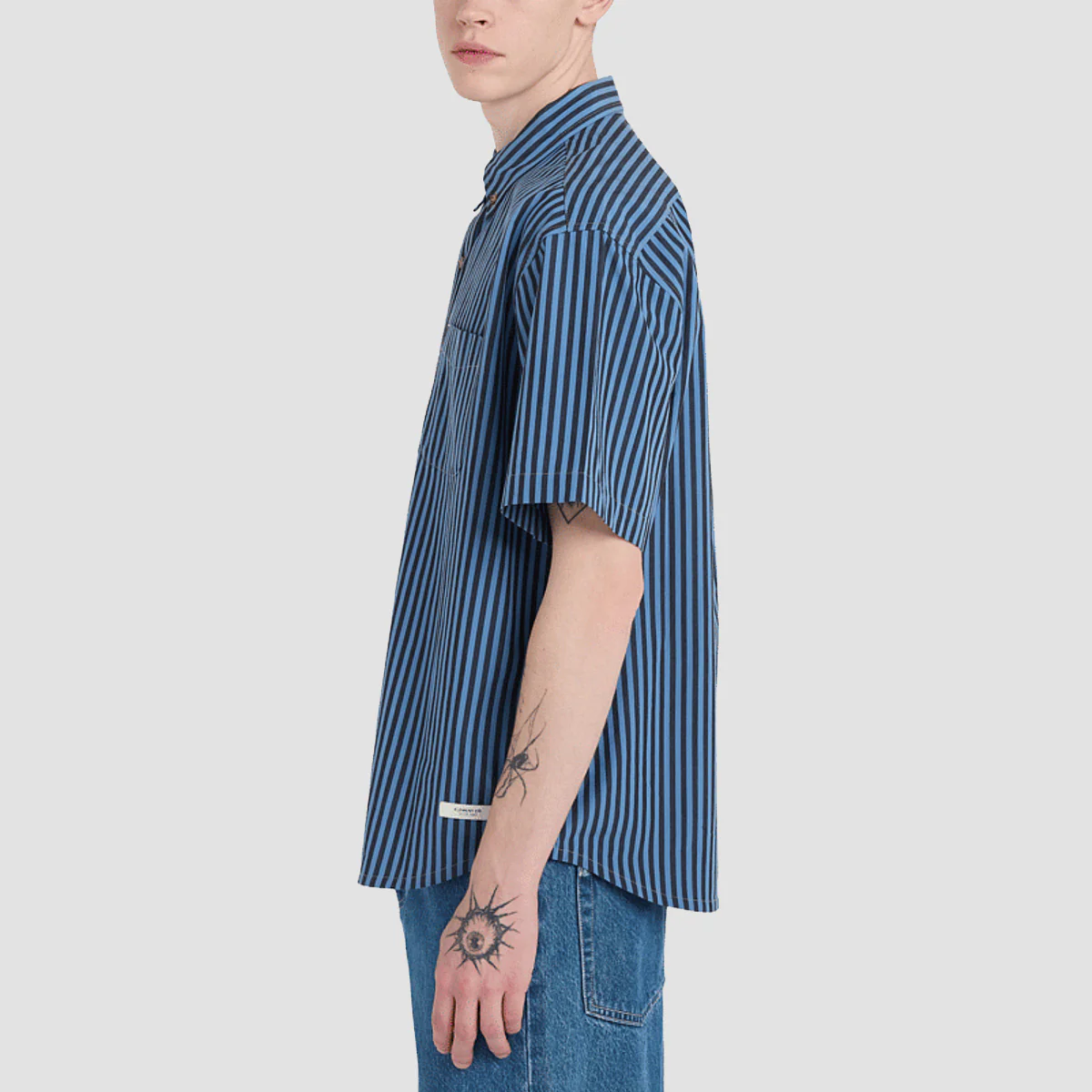 Element Regular Button Short Sleeve Shirt Riviera/Off Black - Image 3