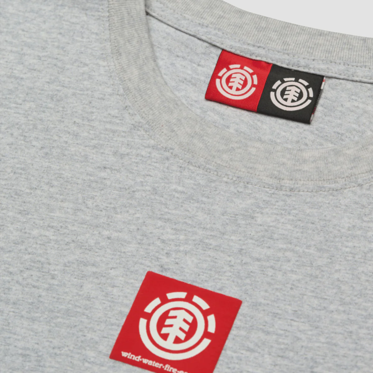 Element Square Logo T-Shirt Mid Grey Heather - Image 2