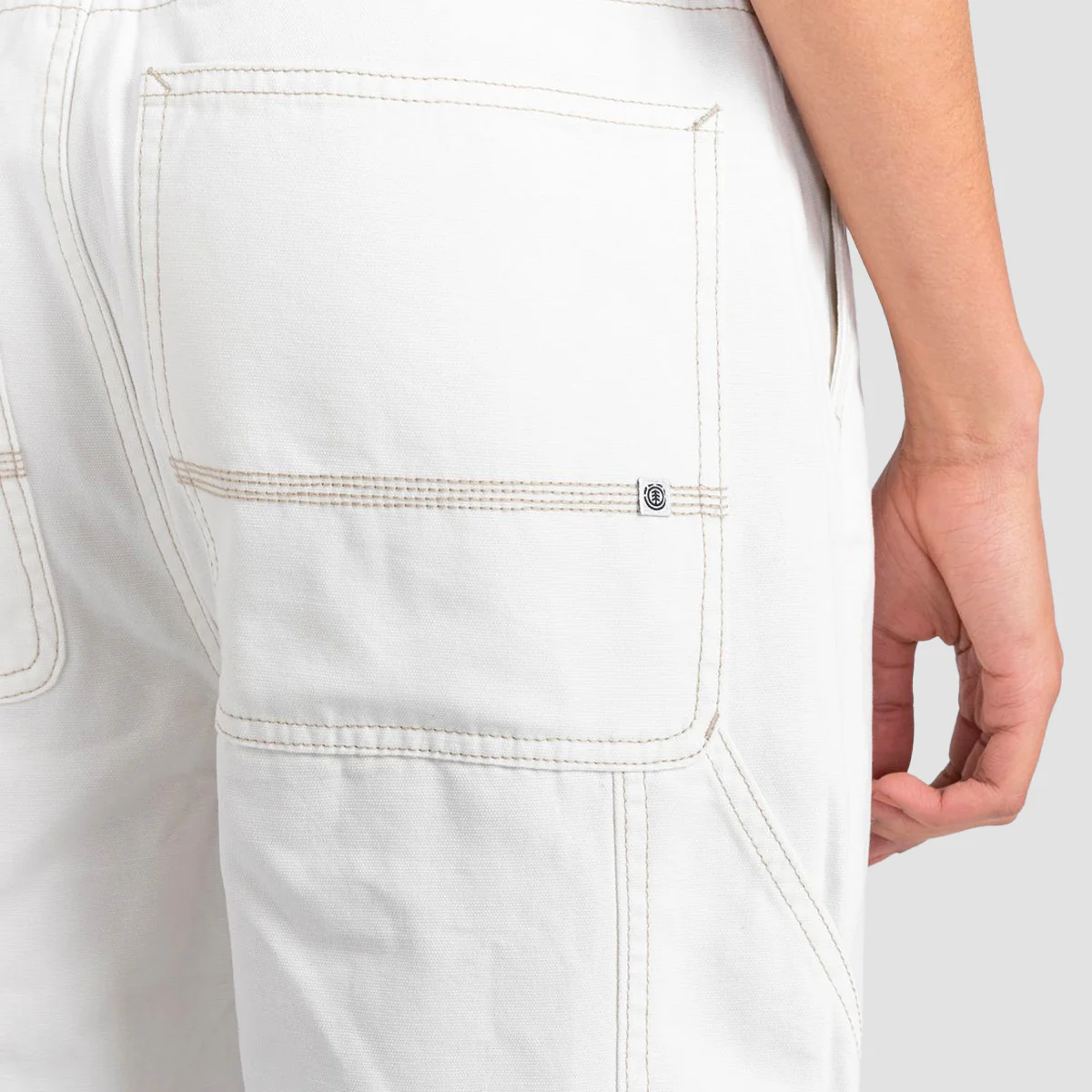 Element Utility Organic Canvas Trousers Off White - Womens - Image 3