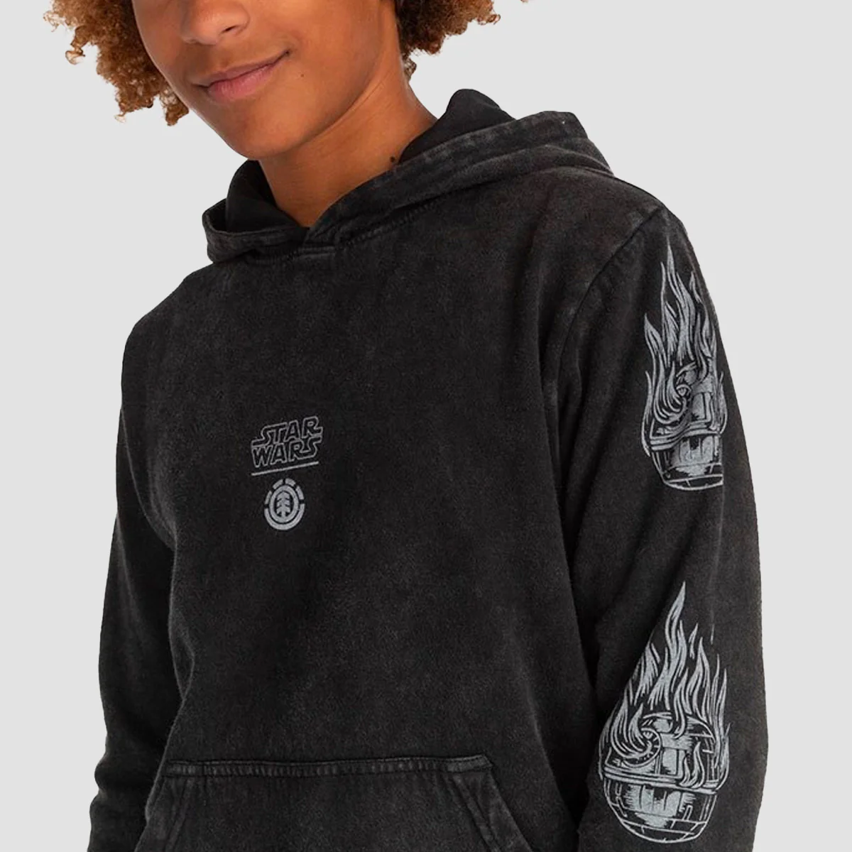 Element X Star Wars Deathstar Pullover Hoodie Washed Black - Kids - Image 2