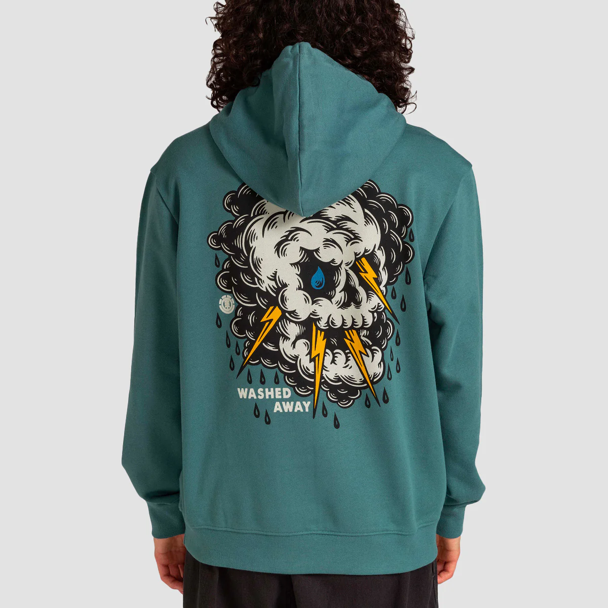 Element X Timber Angry Clouds Pullover Hoodie North Atlantic - Image 2