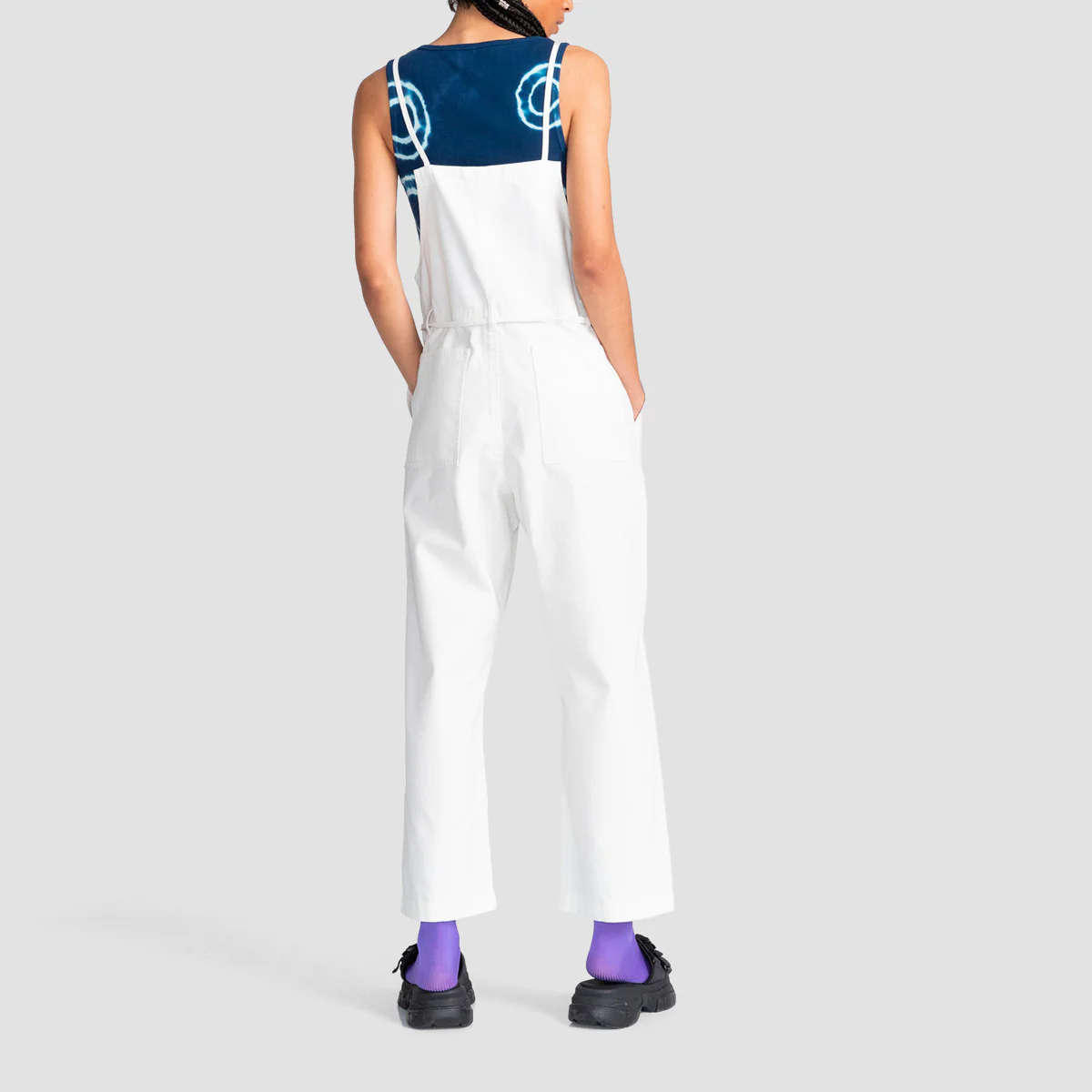 Element Zendaya Utility Organic Canvas Jumpsuit Off White - Womens - Image 2
