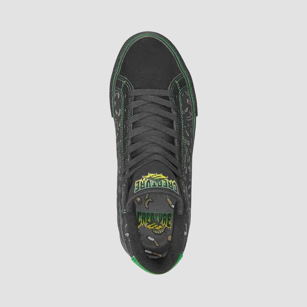 Emerica Omen Hi X Creature High Top Shoes - Black/Black - Image 3