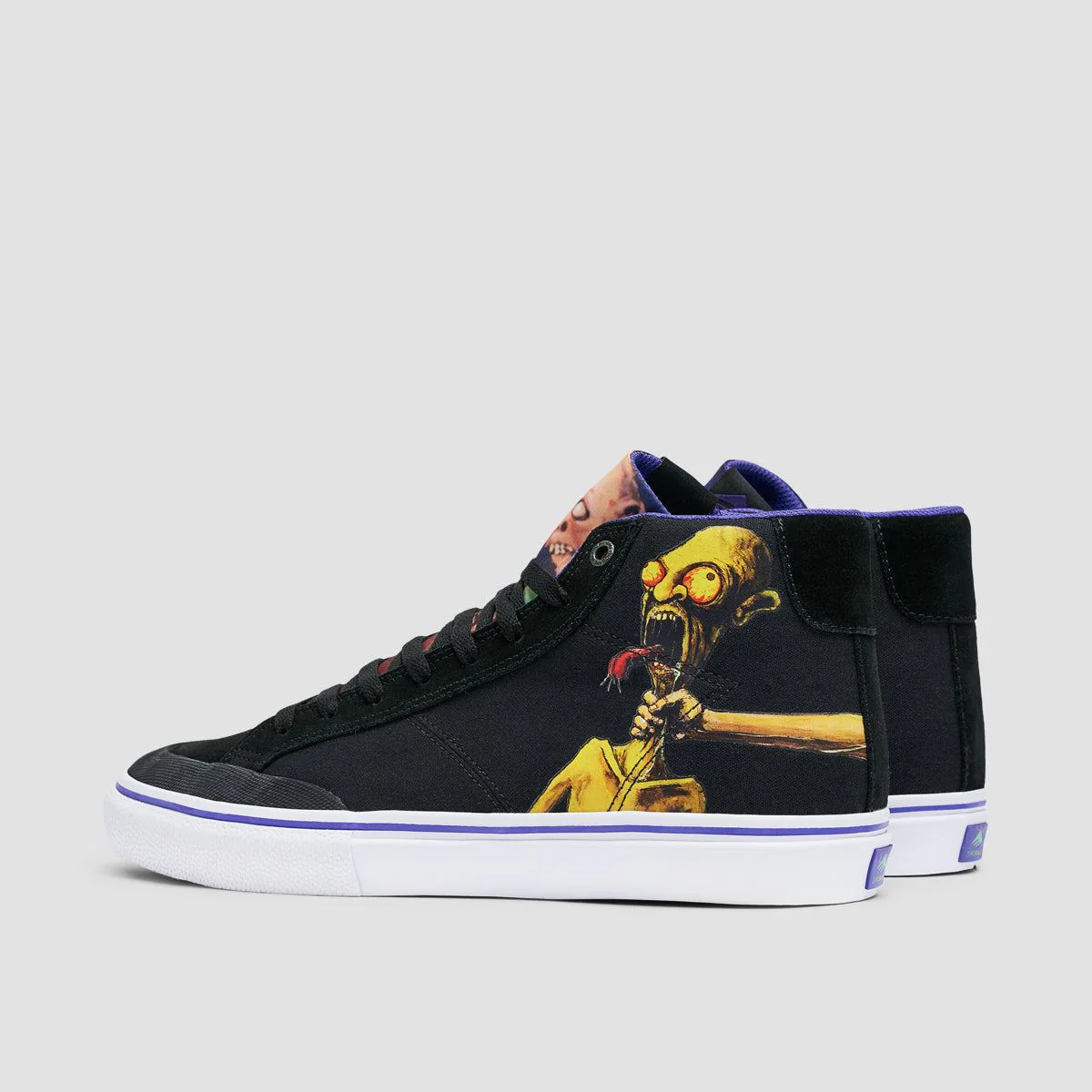 Emerica Omen X Dinosaur Jr. High Top Shoes Black/Purple - Image 3