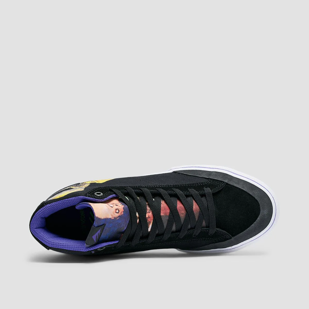 Emerica Omen X Dinosaur Jr. High Top Shoes Black/Purple - Image 4