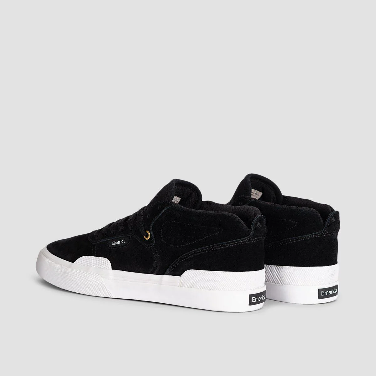 Emerica Pillar Shoes - Black/White/Gold - Image 3