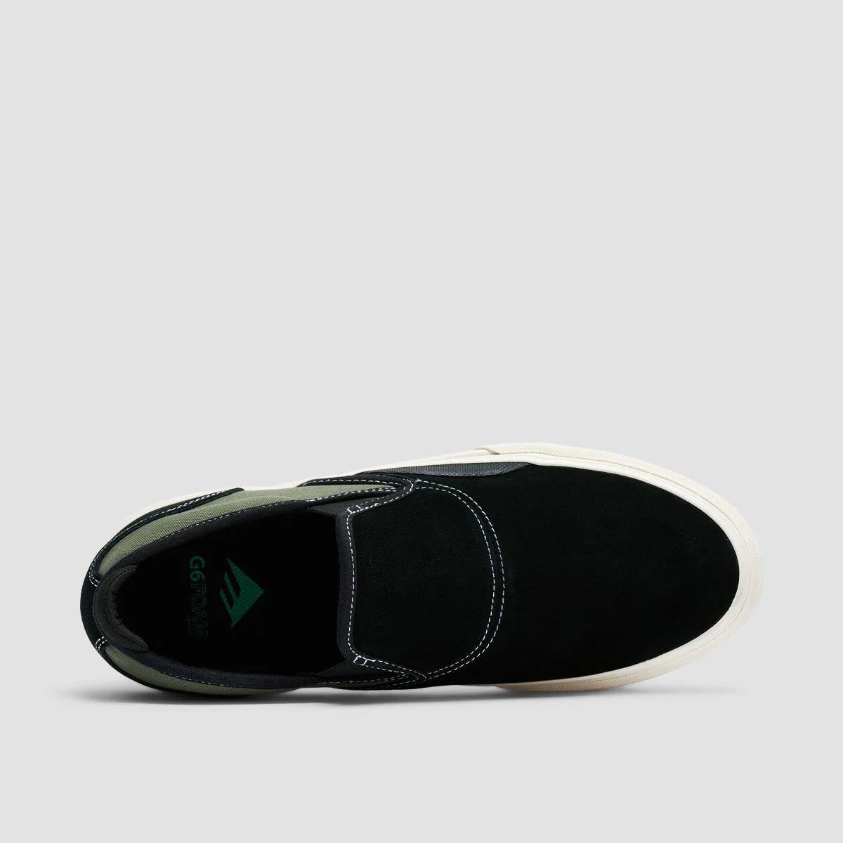 Emerica Wino G6 Slip On Shoes Black/Olive - Image 4