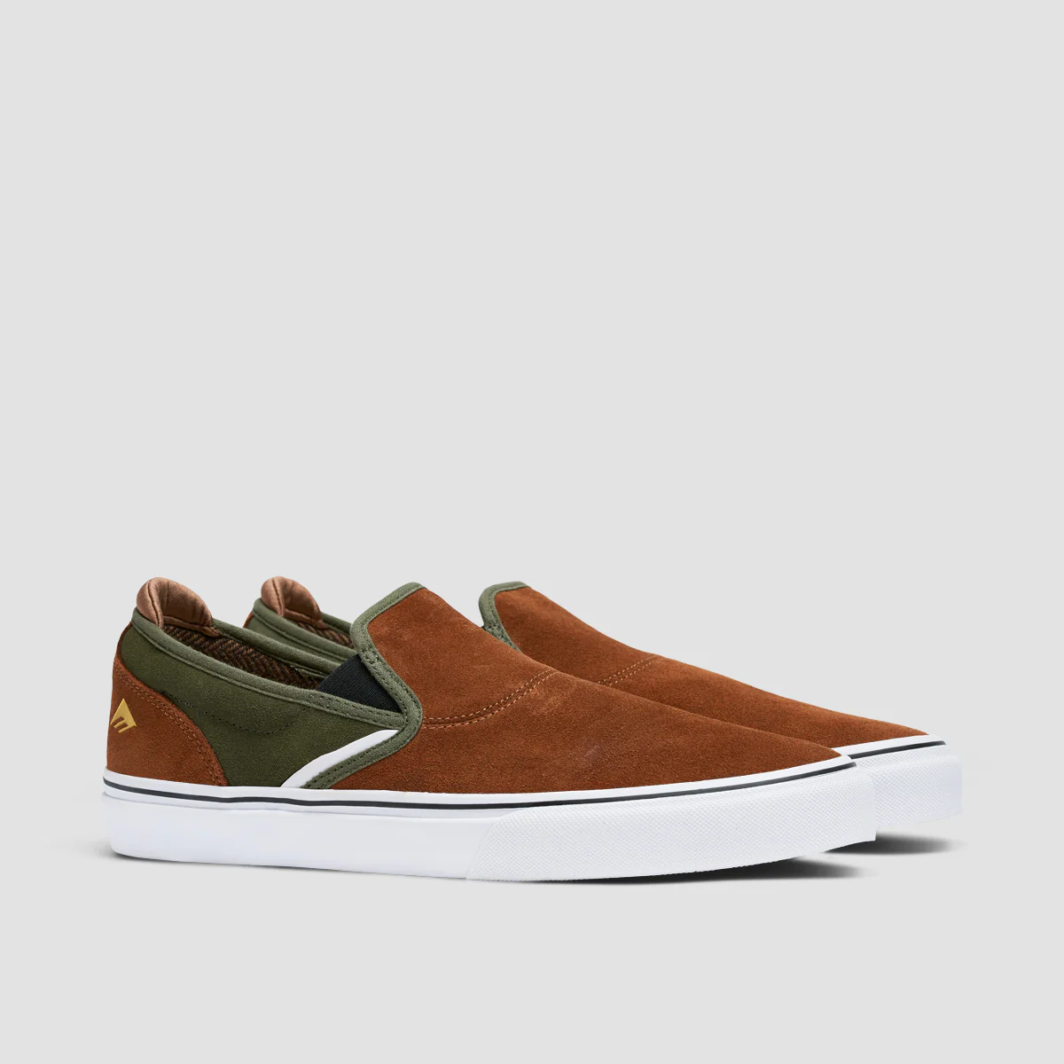 Emerica Wino G6 Slip On Shoes Brown/Green - Image 2