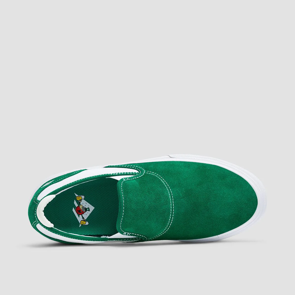 Emerica Wino G6 Slip On Shoes Green/White/Gum - Image 4