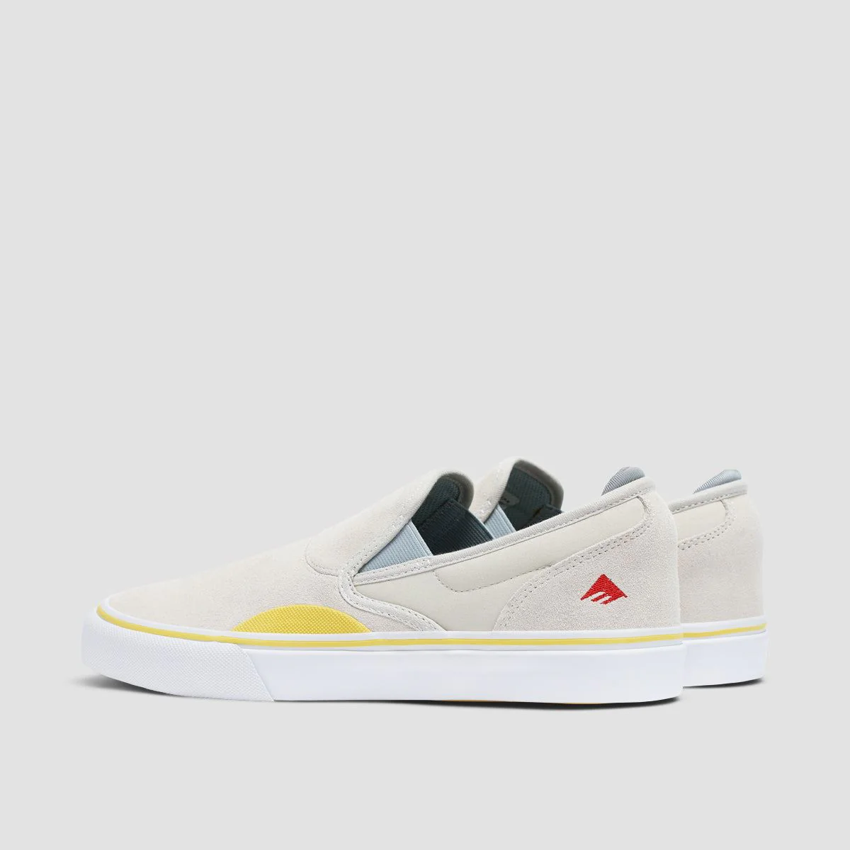 Emerica Wino G6 Slip On Shoes Grey/Yellow - Image 3