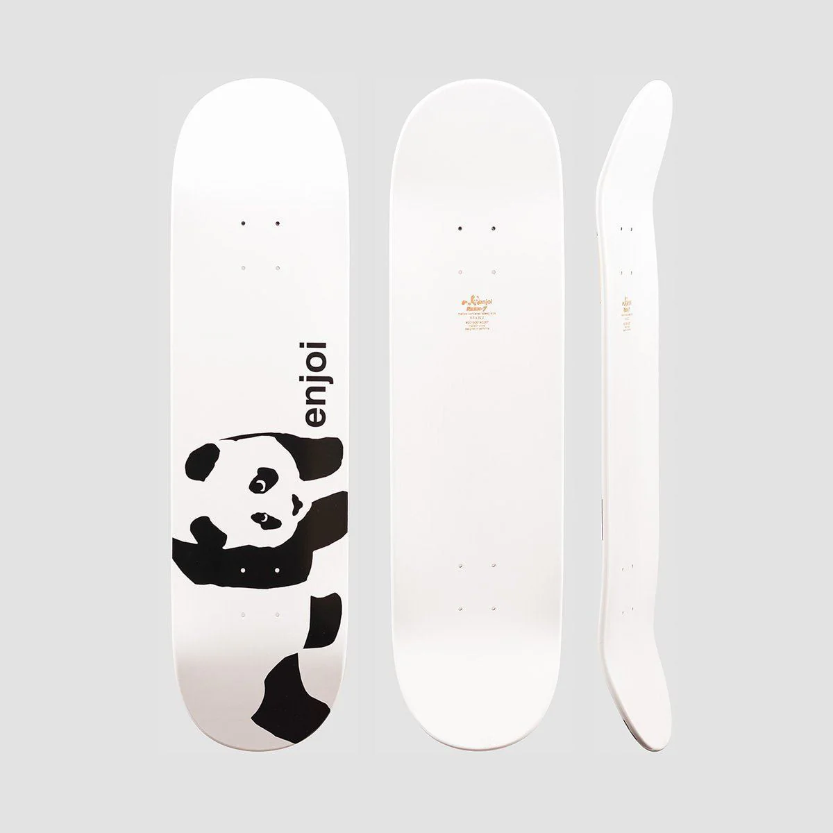 Enjoi Whitey Panda Logo Wide R7 Skateboard Deck White - 8.25" - Image 2