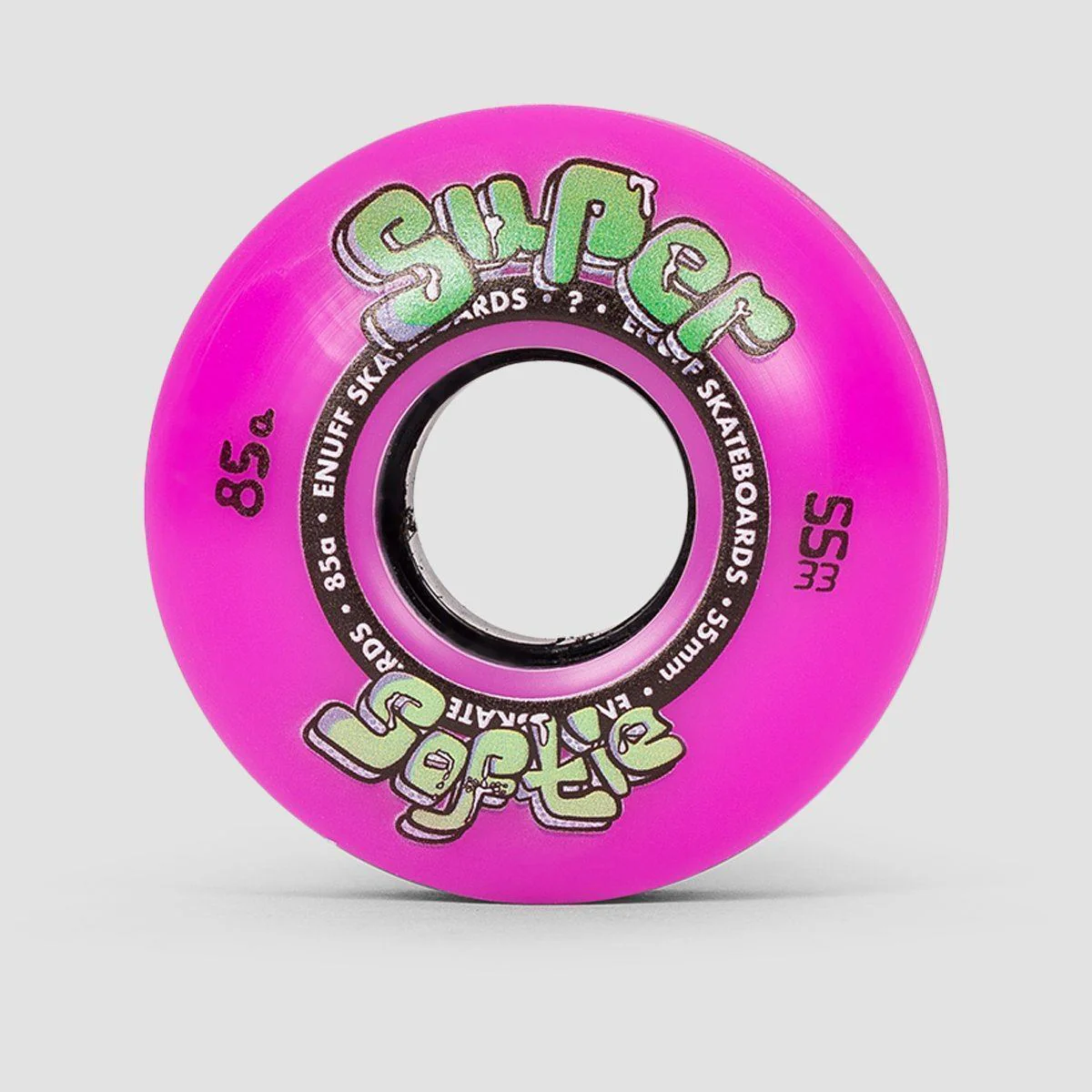 Enuff Super Softie Skateboard Wheels Purple 55mm - Image 2