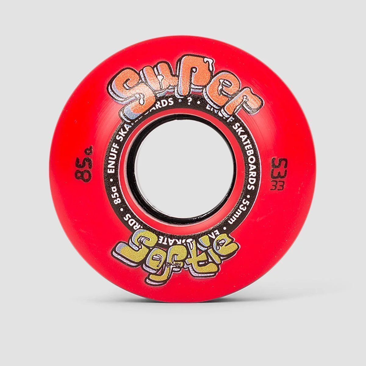 Enuff Super Softie Skateboard Wheels Red 53mm - Image 2