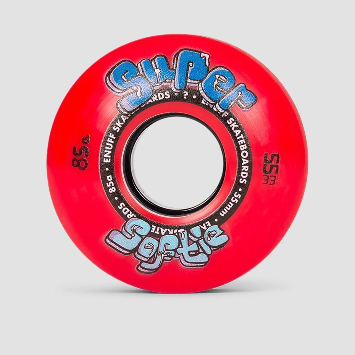 Enuff Super Softie Skateboard Wheels Red 55mm - Image 2