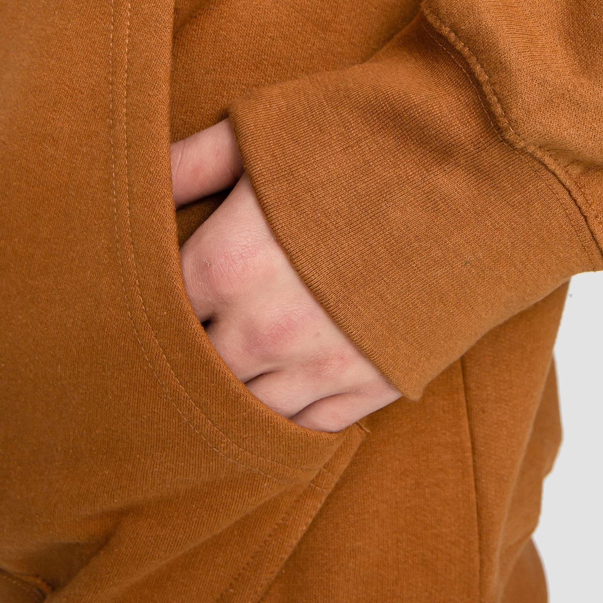eS Main Block Pullover Hoodie Brown - Image 3
