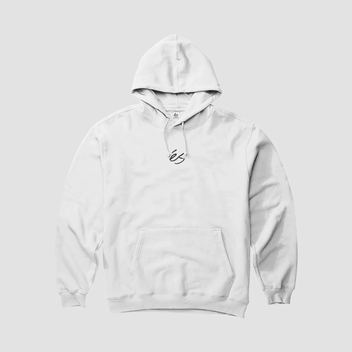 eS Mini Script Pullover Hoodie White