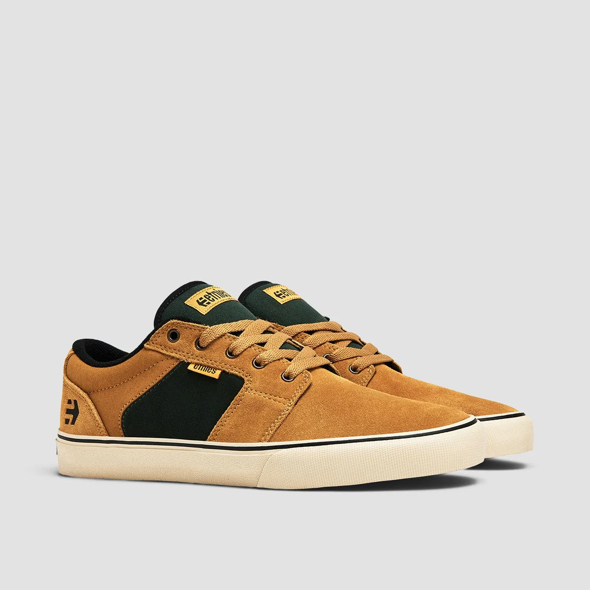 Etnies Barge LS Shoes - Tan/Green - Image 2