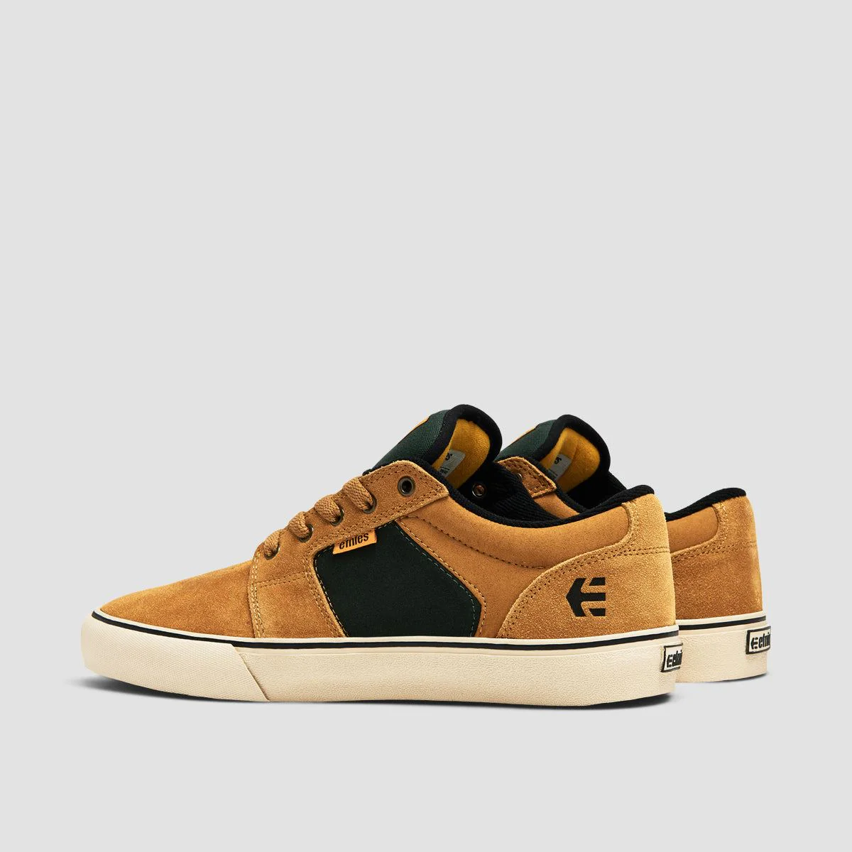 Etnies Barge LS Shoes - Tan/Green - Image 3