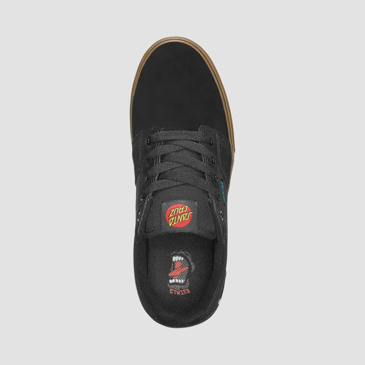 Etnies Barge LS X Santa Cruz Shoes - Black/Gum - Image 3