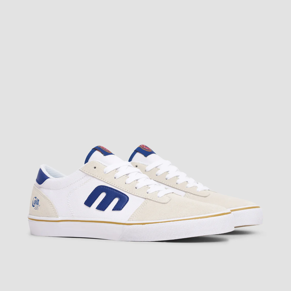 Etnies Calli Vulc X Colt 45 Shoes - White/Navy/Gold - Image 2