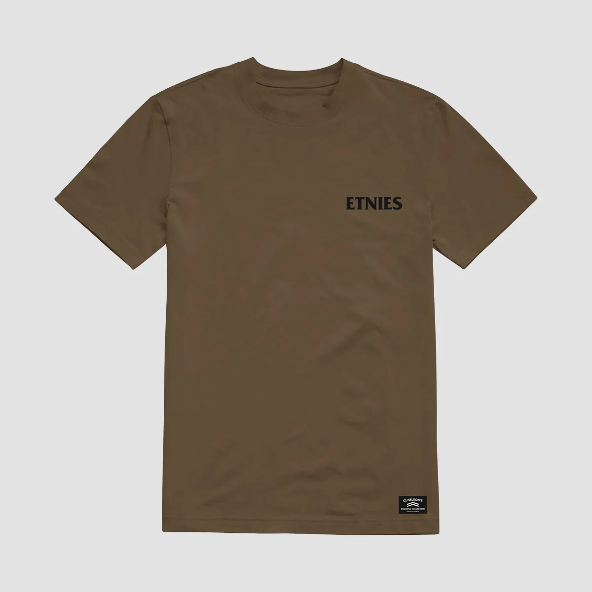 Etnies Dystopia Font T-Shirt Brown - Image 2