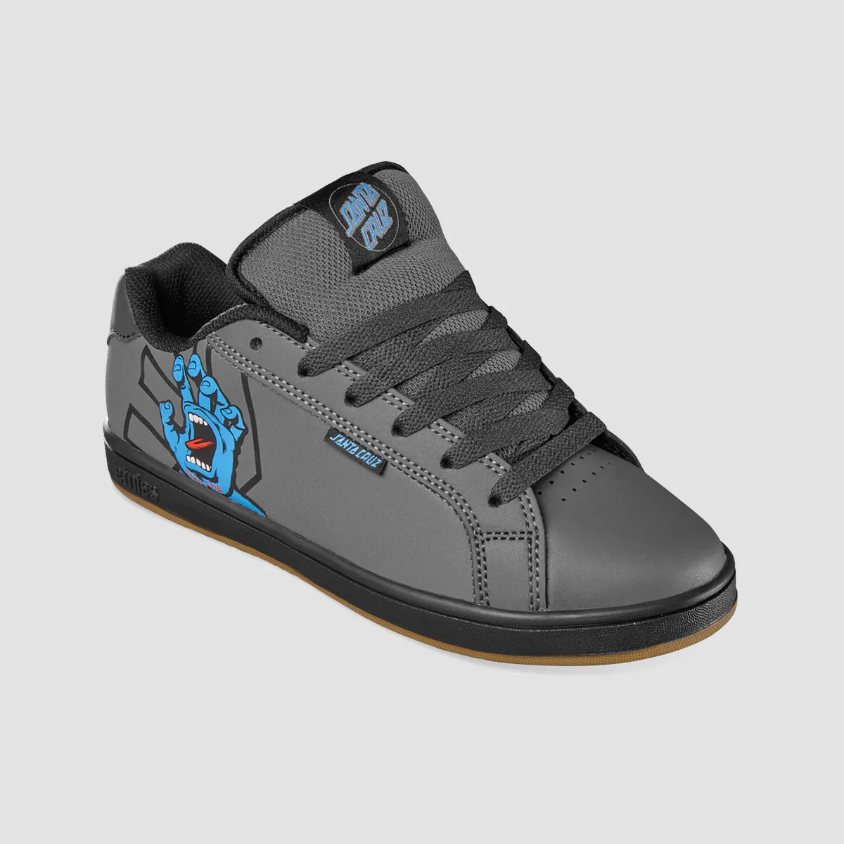Etnies Fader X Santa Cruz Shoes - Dark Grey/Black - Kids - Image 4