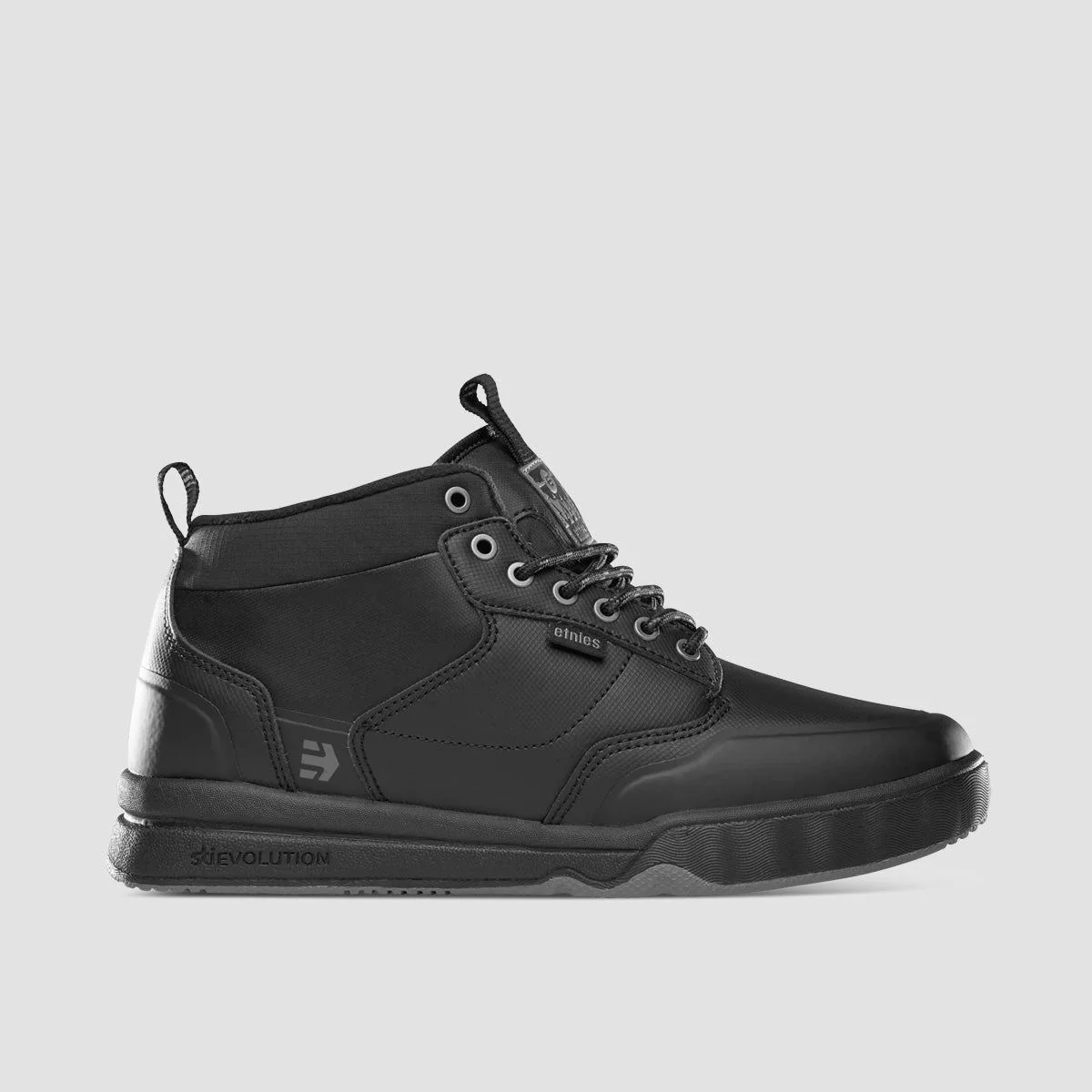 Etnies Jefferson Explorer High Top Shoes - Black/Black/Grey