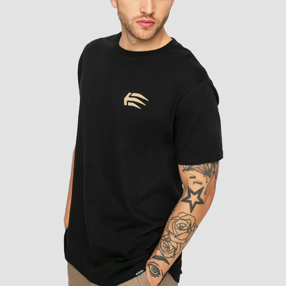 Etnies Joslin T-Shirt Black/Tan - Image 2