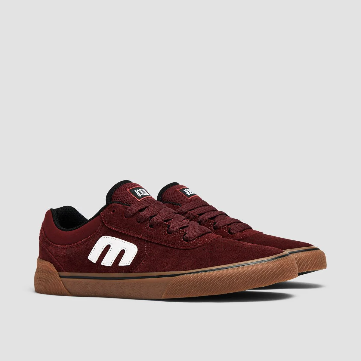 Etnies Joslin Vulc Shoes - Burgundy/Gum - Image 2