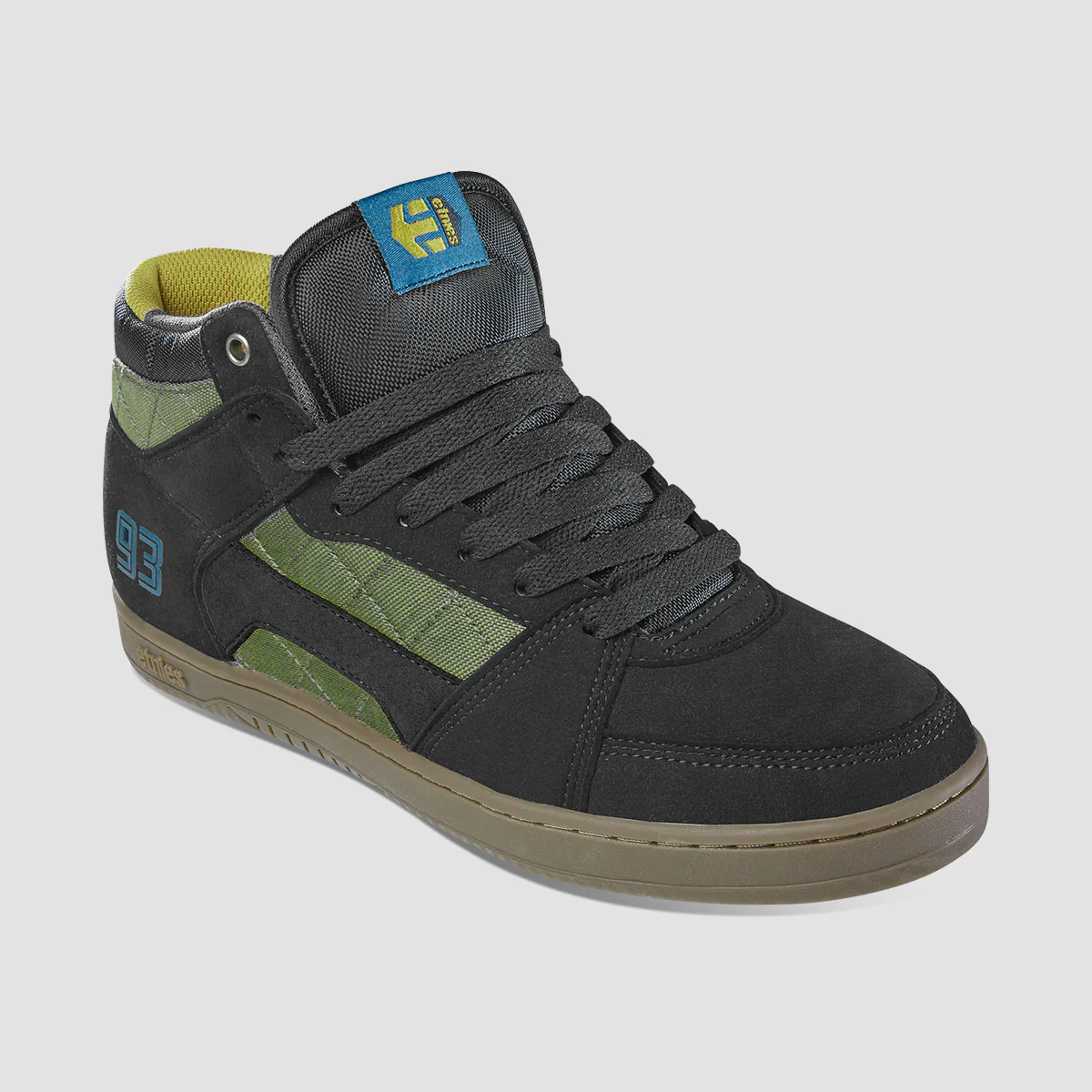 Etnies Mc Rap High Top Shoes - Black/Green/Gum - Image 2
