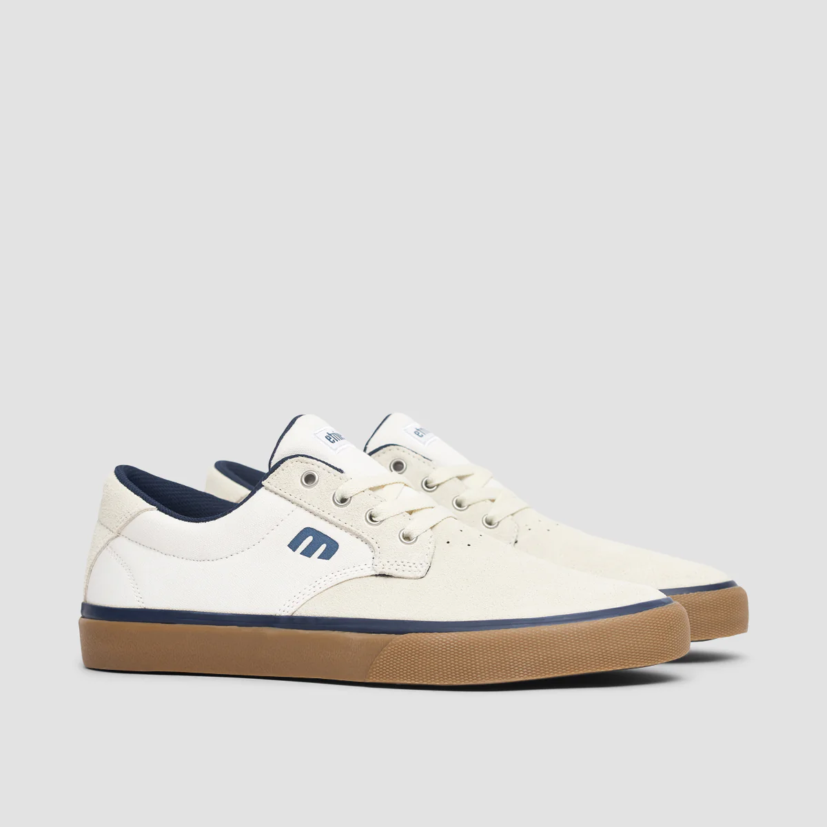 Etnies Singleton Vulc XLT Shoes - White/Navy/Gum - Image 2