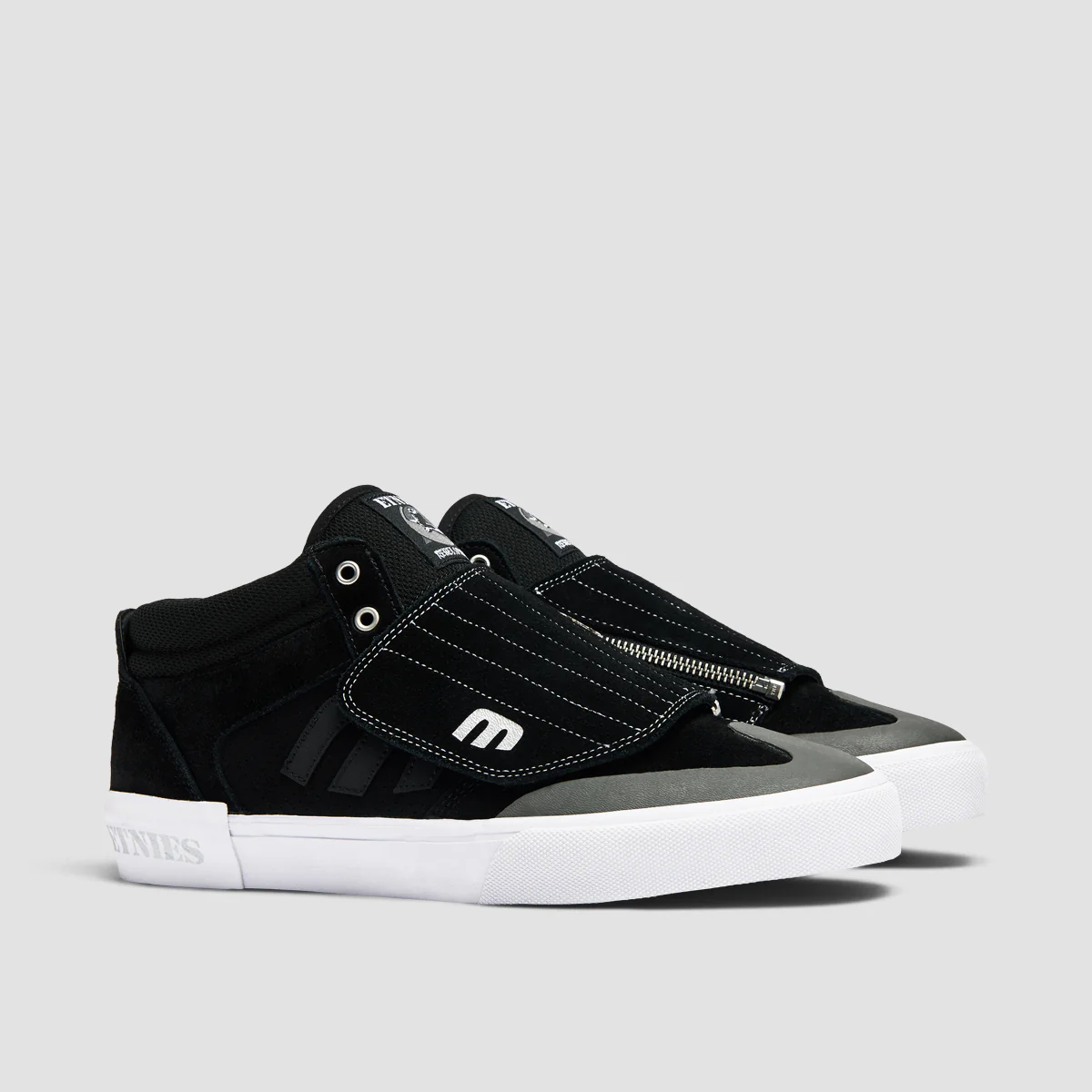 Etnies Windrow Vulc Mid Shoes - Black/White/Silver - Image 2