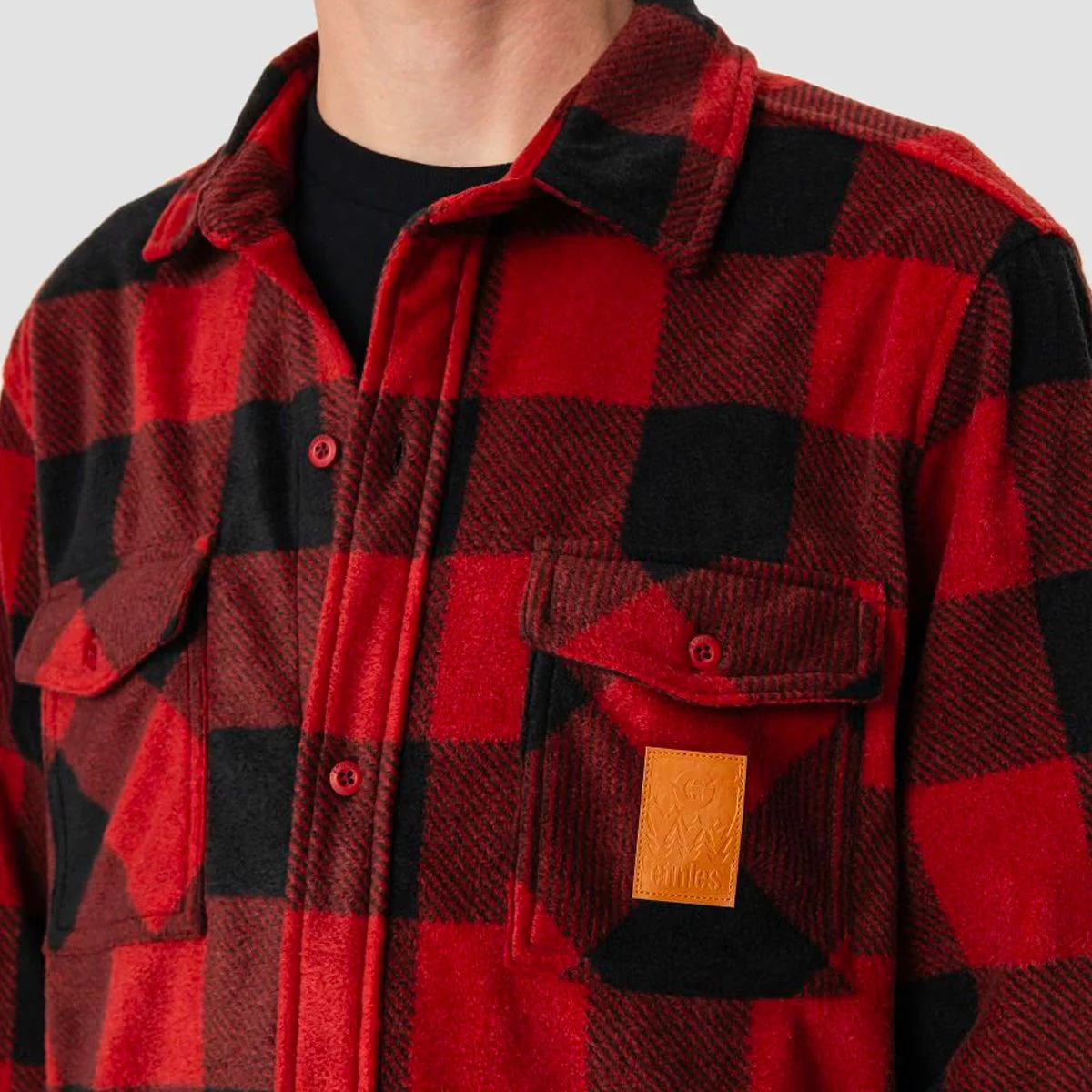 Etnies Woodsman Fleece Shirt Rust - Image 3
