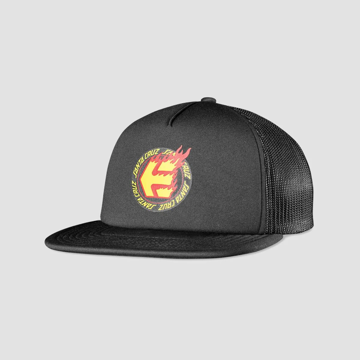 Etnies X Santa Cruz Flame Trucker Cap Black